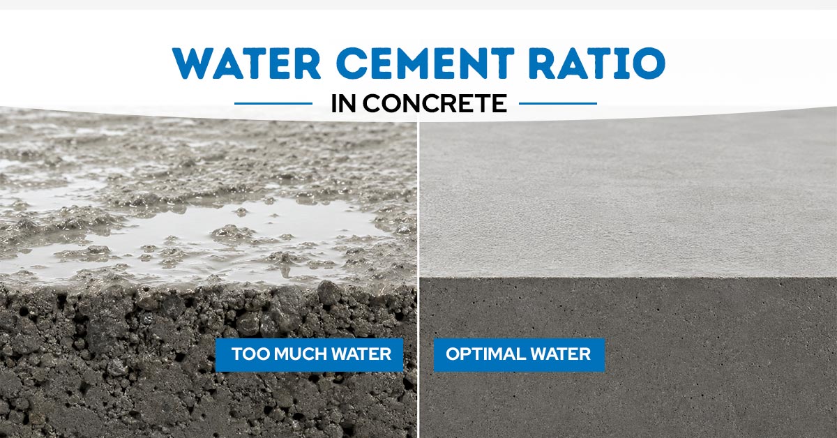 water cement ratio in concrete